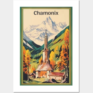 Chamonix, Mont Blan, Ski Poster Posters and Art